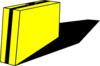 Yellow Briefcase With Black Shadow Clip Art