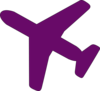 Purple Airplane  Clip Art