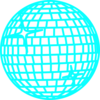 Snow Disco Ball Rand Blau Clip Art