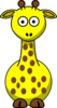 Yellow Giraffe With 17 Dots-fixed Nose Clip Art