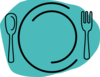Turquoise Plate Clip Art