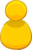 Yellow Computer Person Icon Clip Art