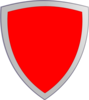 Plain Red Security Shield Clip Art