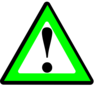 Black Green Warning 1 Clip Art
