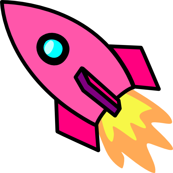 Pink Rocket Clip Art at Clker.com - vector clip art online, royalty
