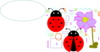 Lady Bugs With Doodles  Clip Art