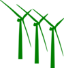 Green Wind Mills Clip Art