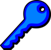 Dark Blue Key Clip Art