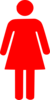 Red Basic Female Symbol Clip Art