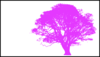 Tree, Purple Silhouette, White Background Clip Art