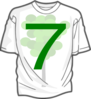 Green 7 T-shirt 7 Clip Art