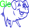 Purple Pig Gle Clip Art