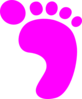 Footprint Pink Clip Art