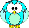 Turquoise Owl Clip Art