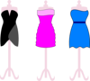 Tres Vestidos Colores Clip Art