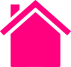 Pink House Outline Clip Art