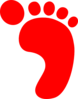 Red Foot Clip Art