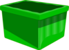 Empty Green Bin Clip Art