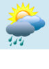 Weather Forecast Partly Sunny With Rain Clip Art