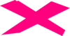 Pink X Symbol Clip Art