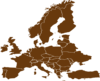 Europe Map Blue Clip Art