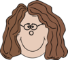 Lady With Glasses Clip Art
