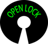 Open Lock  Clip Art