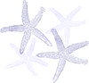 Starfish Prints In Light & Dark Blue Clip Art