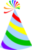 Rainbow Party Hat Sky Blue Clip Art