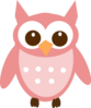 Rose Pink Owl Clip Art