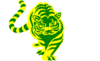 Green And Yellow Tiger Clip Art
