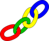 Color Chain Links Clip Art