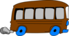 Brown School Bus Clip Art