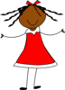 Girl In Red Dress Clip Art