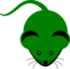 Green  Mouse Clip Art