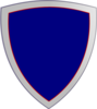 Plain Blue Security Shield Clip Art