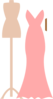 Bridesmaid Pink Dress Clip Art
