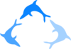 Blue Dolphin Logo Clip Art