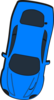 Blue Car - Top View - 260 Clip Art