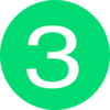 Number 3 Button Green Clip Art