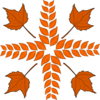 Leaves Cross Clip Art