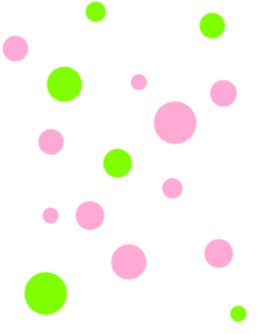 Pink And Green Polka Dots Clip Art
