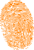 Orange Fingerprint Clip Art
