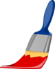Paint Brush Blue And Red Clip Art