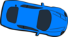 Blue Car - Top View - 350 Clip Art