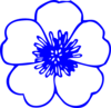 Blue Buttercup Flower Clip Art