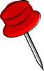 Pin-red Clip Art