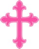 Pink Fancy Cross Clip Art