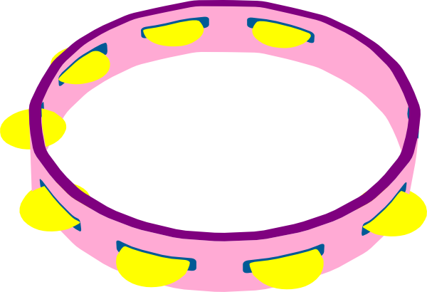 Pink Tambourine Clip Art at Clker.com - vector clip art online, royalty  free & public domain