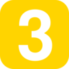 Yellow Number 3 Clip Art